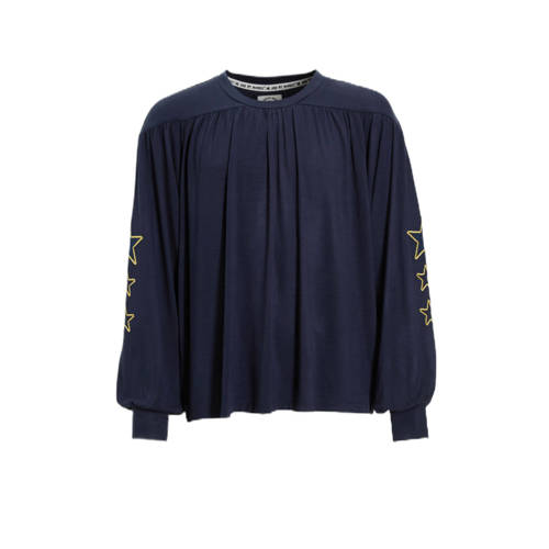 Me & My Monkey top met sterren donkerblauw afbeelding