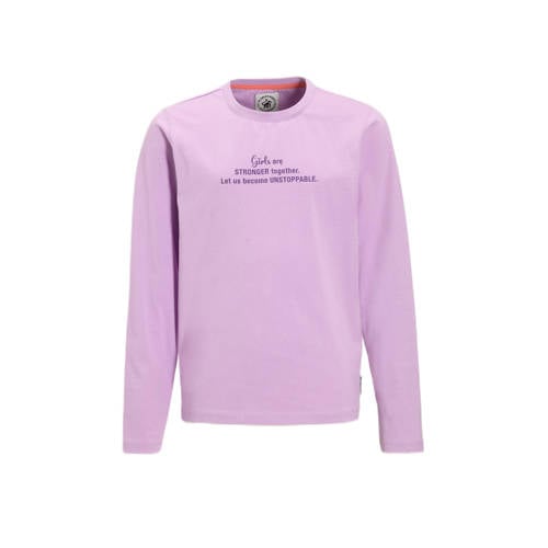 Me & My Monkey longsleeve met tekst print lila afbeelding