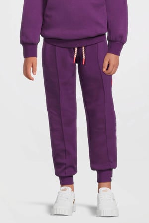 scuba joggingbroek met printopdruk donkerpaars