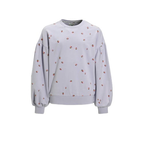 Me & My Monkey trui Sofia met bloemenprint paars afbeelding