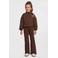 Me & My Monkey broek met streep donkerbruin