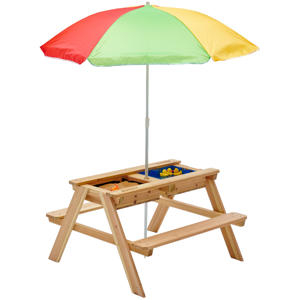Plum Surfside zand water picknicktafel met parasol