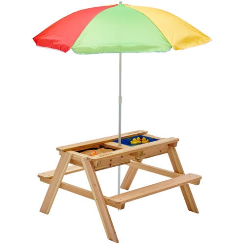 Plum Surfside zand water picknicktafel met parasol afbeelding