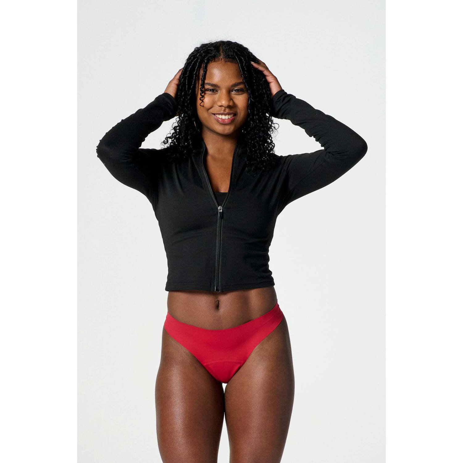 Moodies Undies naadloze menstruatiestring light rood