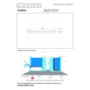 thumbnail: Lucide WANDA - Wandlamp Badkamer - LED - 1x19W 3000K - IP44