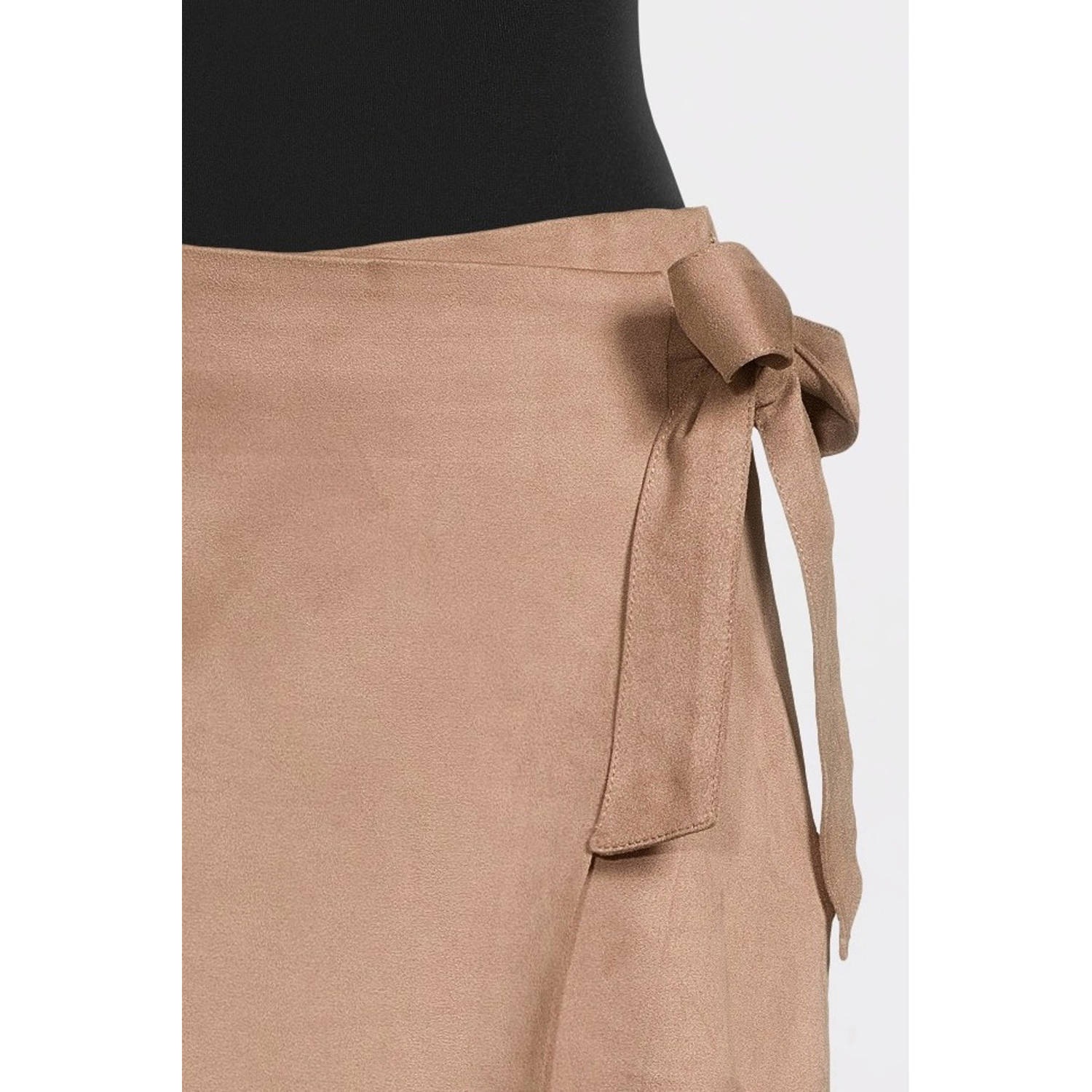 anytime suedine skort beige