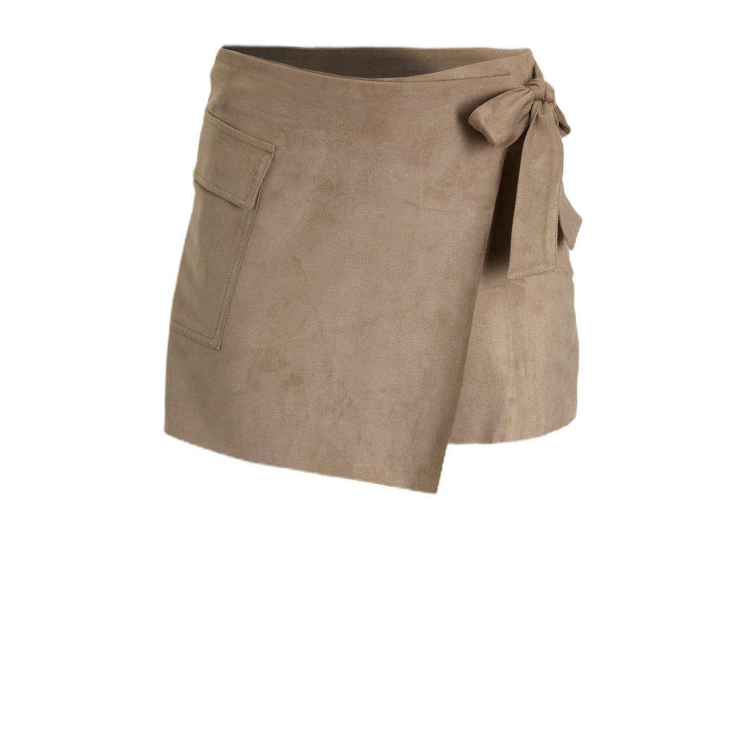 Anytime suedine skort beige