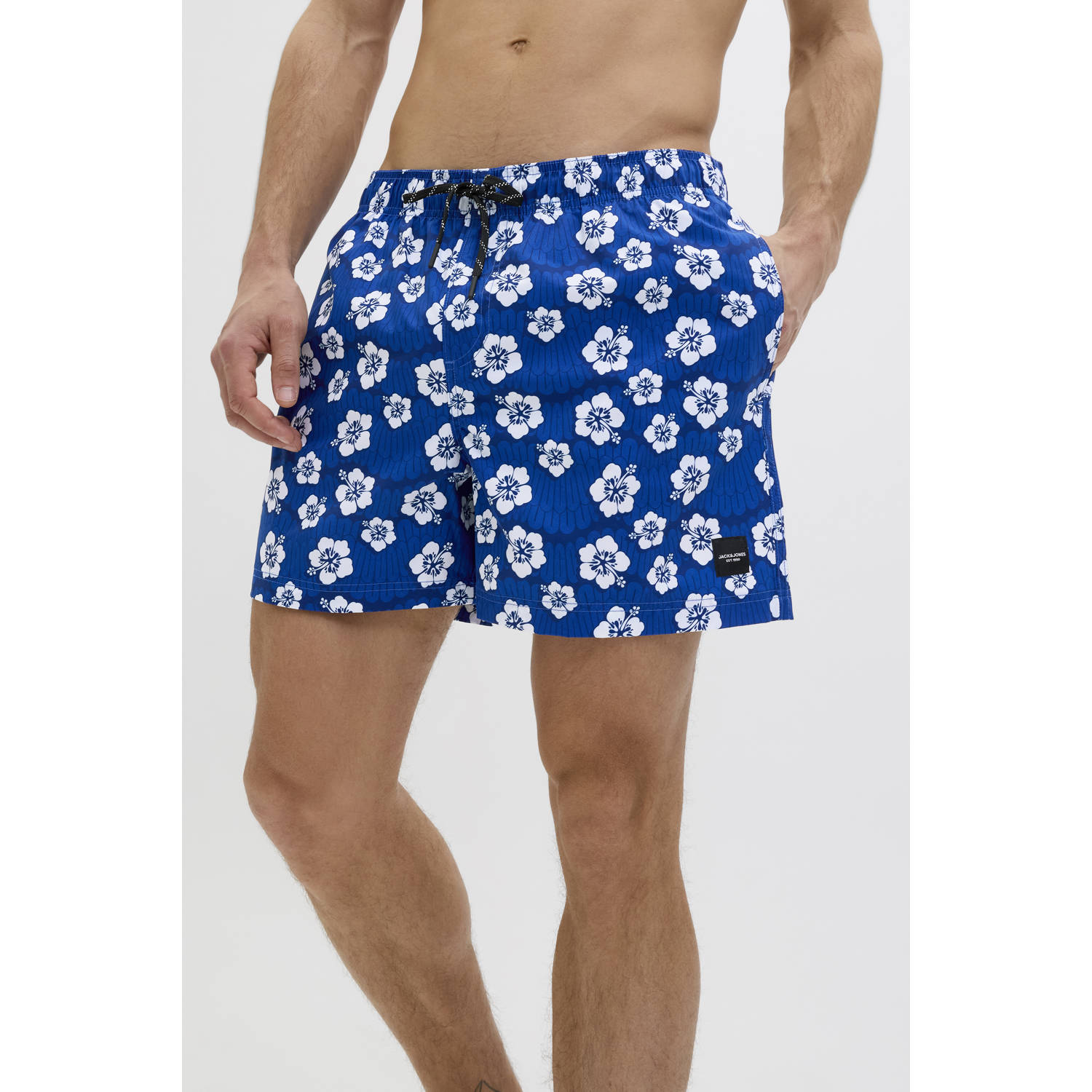 JACK & JONES PANTS STUDIO zwemshort JPSTMAUI blauw wit