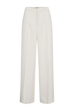 straight high waist pantalon wit