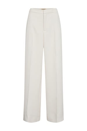 straight high waist pantalon wit