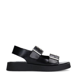 leren sandalen zwart