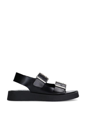 leren sandalen zwart