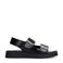 Sacha leren sandalen zwart