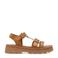 Sacha chunky leren sandalen cognac