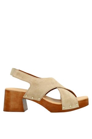 suède sandalettes beige