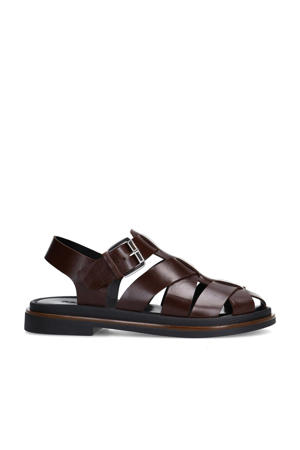   leren sandalen donkerbruin