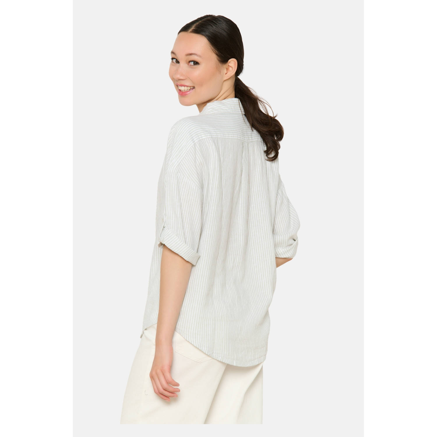 LOLALIZA linnen blouse mintgroen