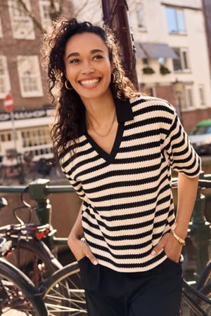 top zwart gebreid