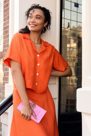 thumbnail: Romy Monteiro x LOLALIZA x Wehkamp blouse oranje
