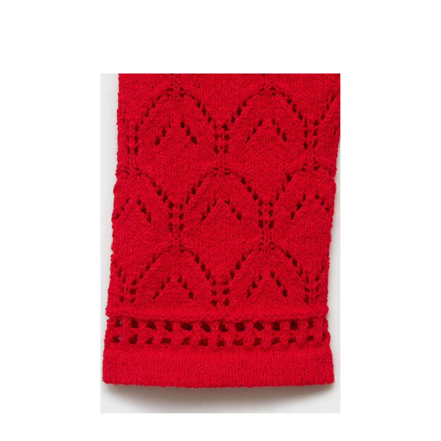 Mango gebreid vest rood gehaakt