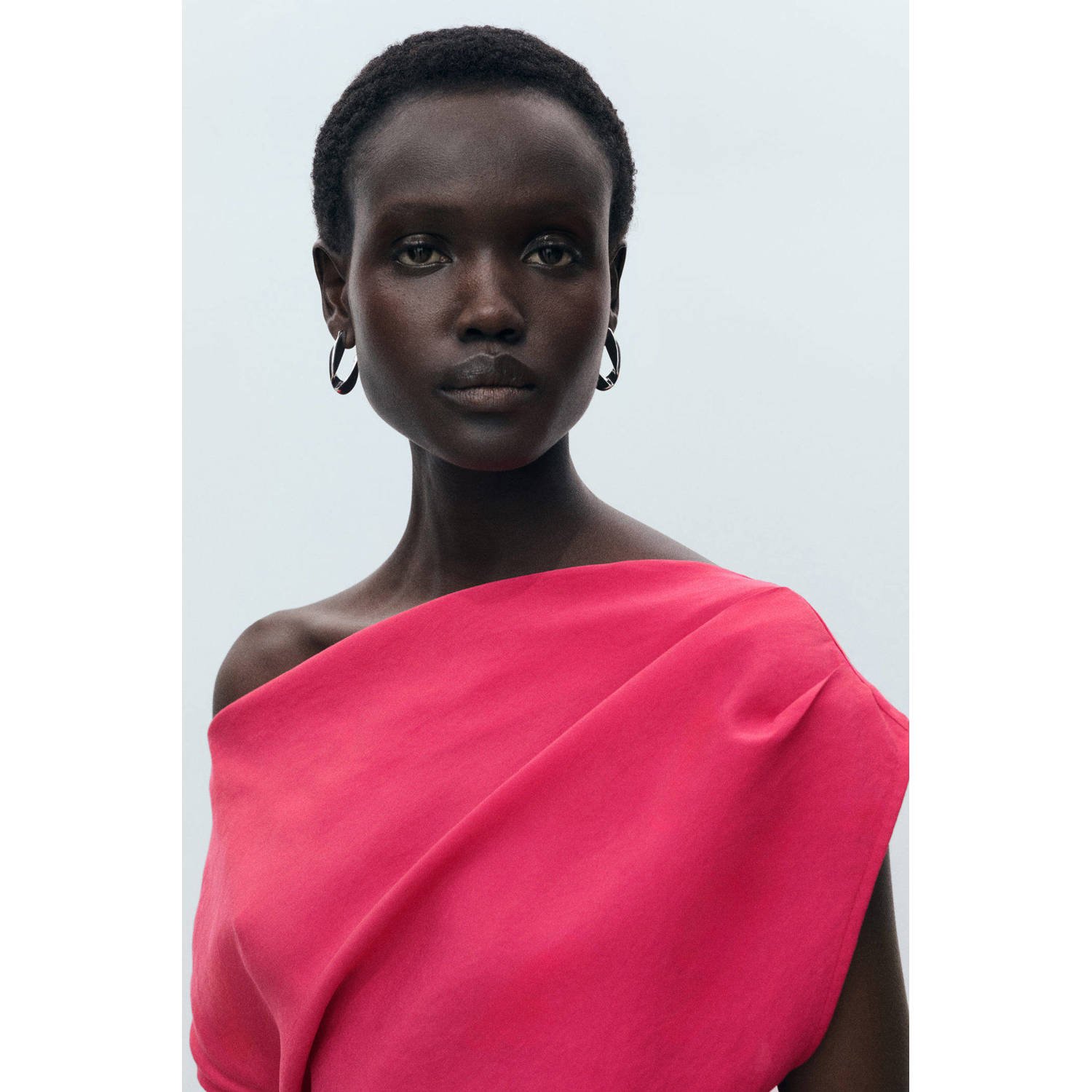 Mango midi jurk rood