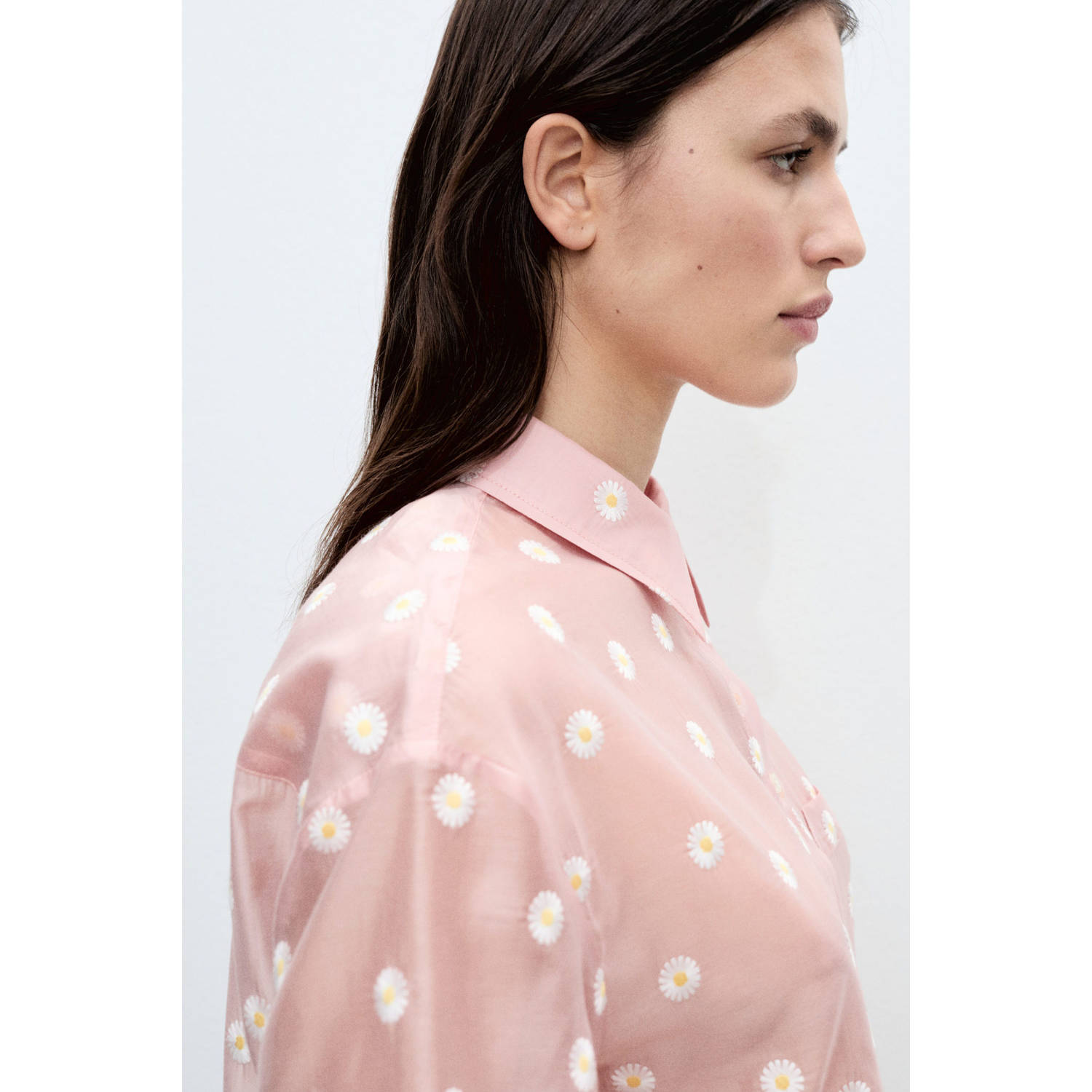 Mango blouse lichtroze