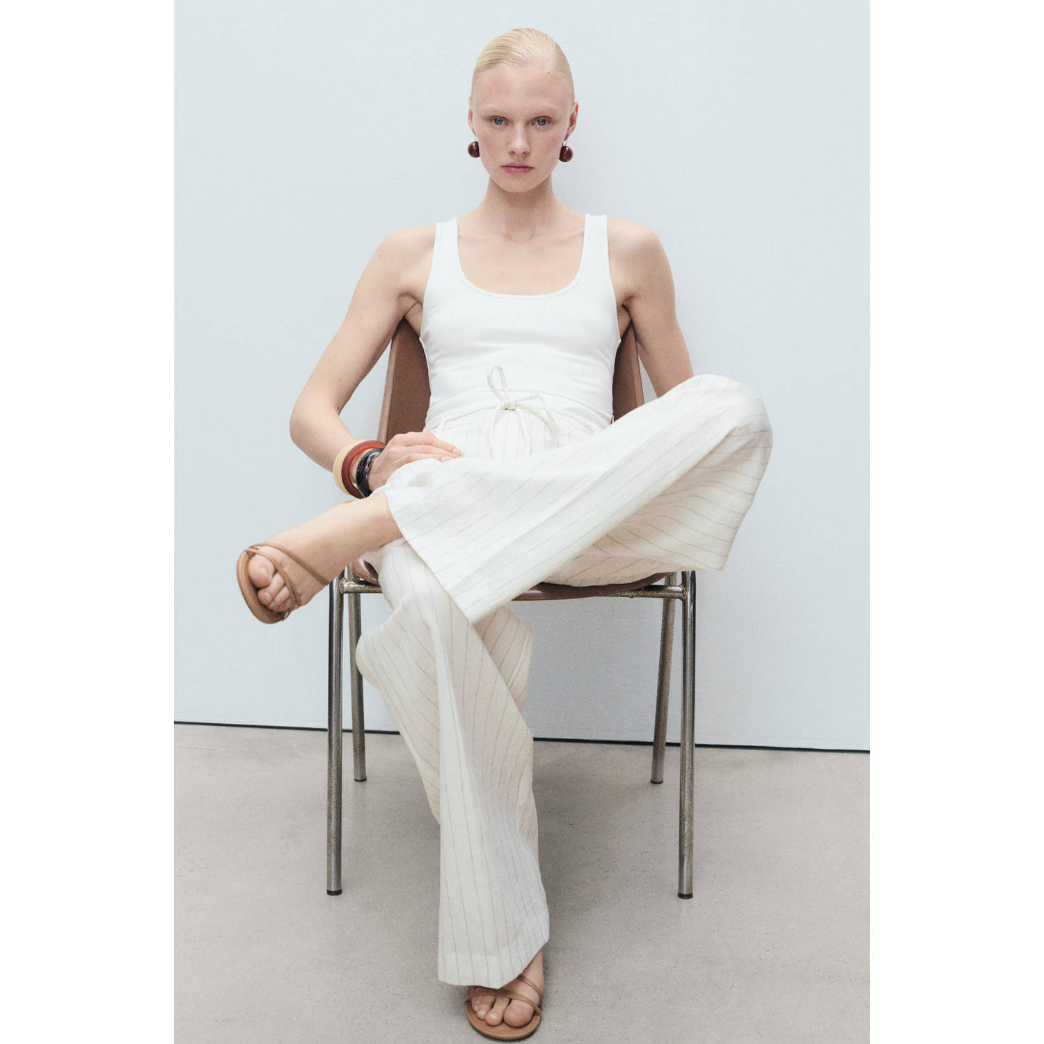 Mango jumpsuit ecru