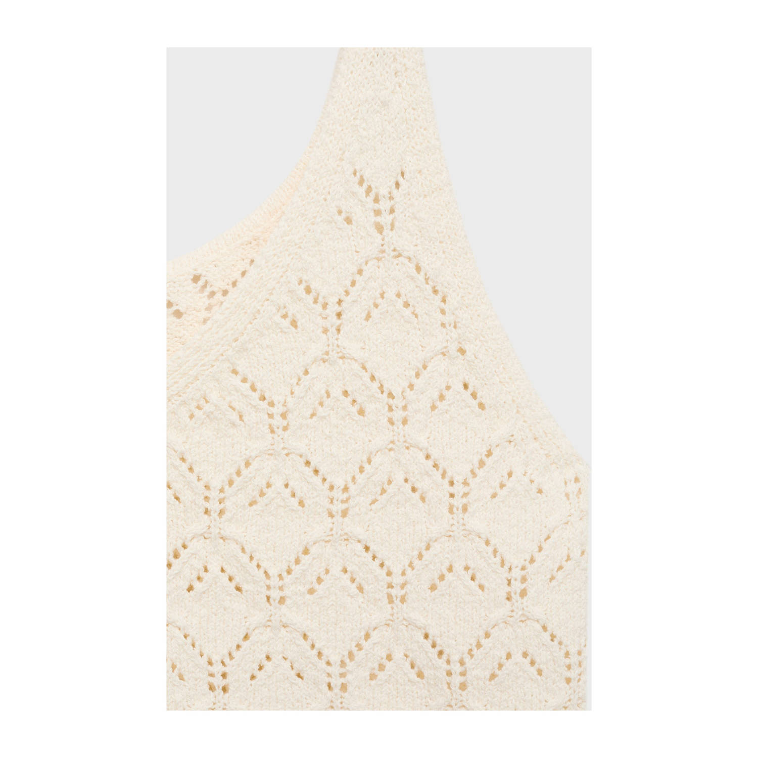 Mango top ecru gebreid
