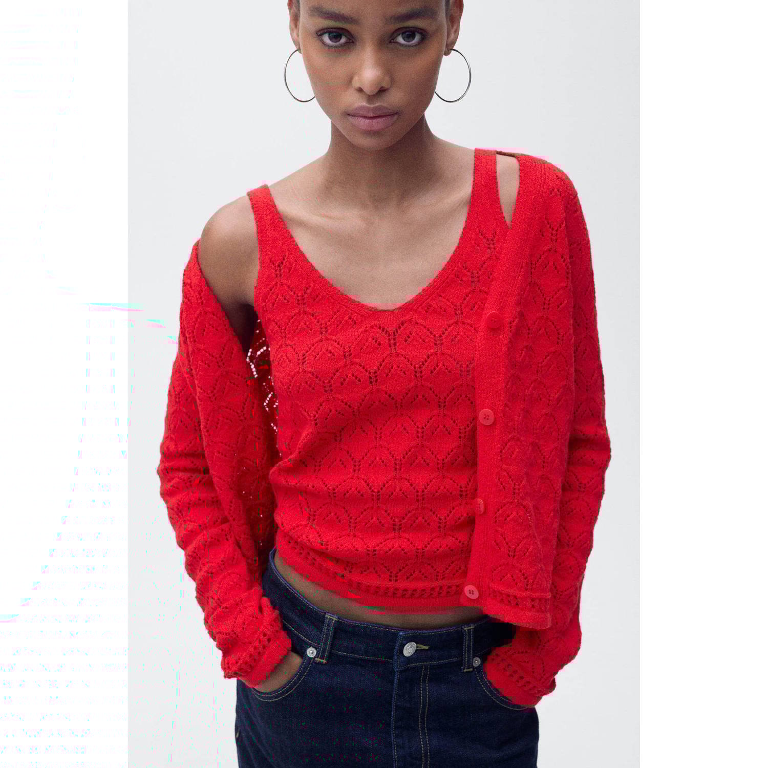 Mango top gebreid