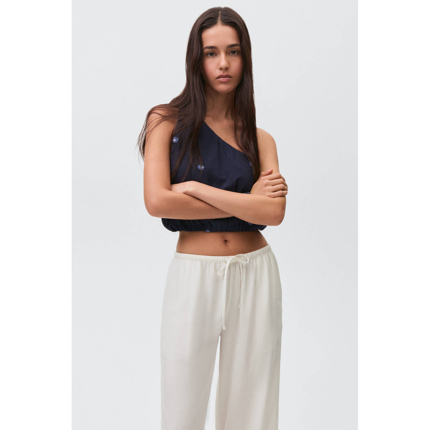 MANGO TEEN casual broek ecru
