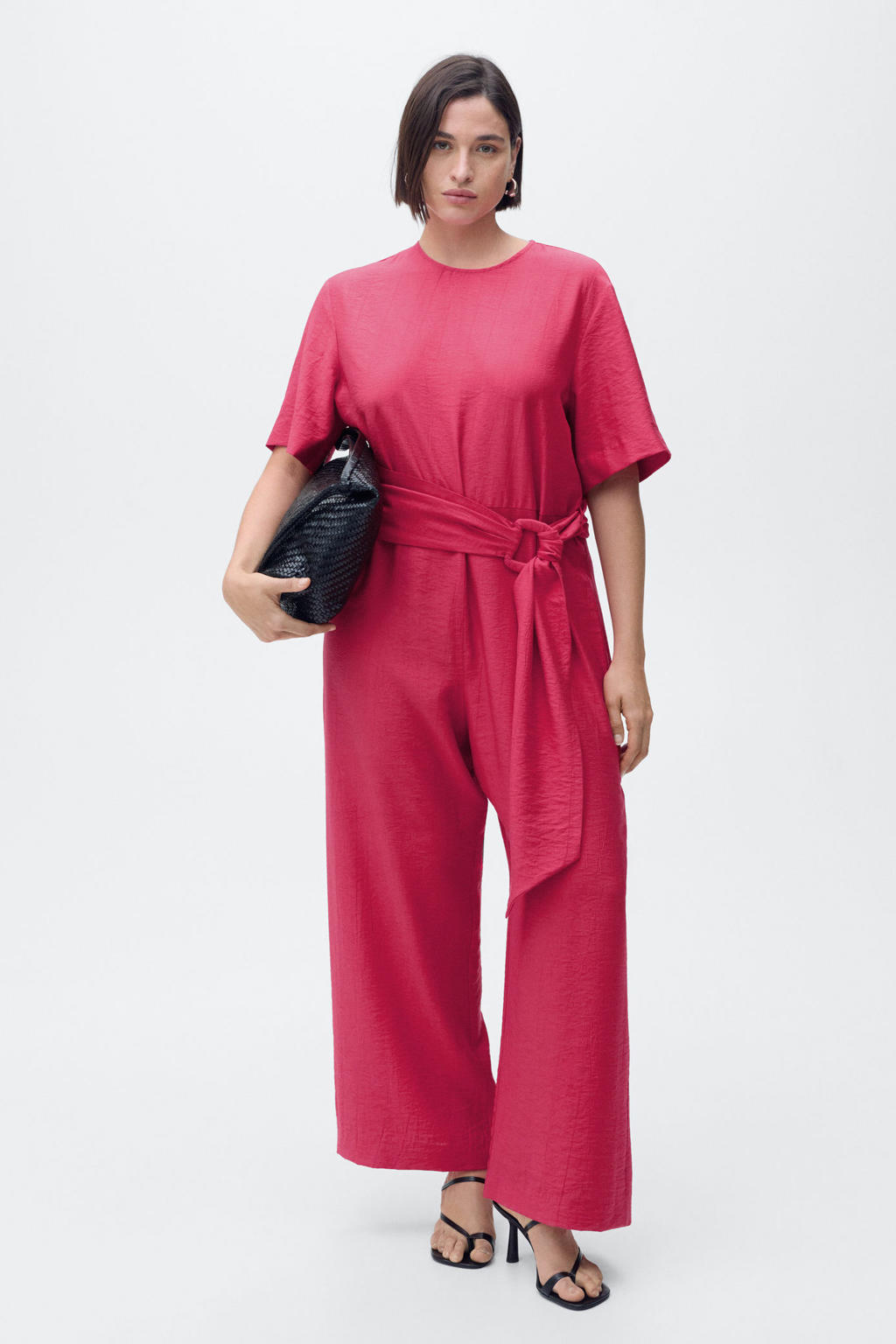 Mango jumpsuit roze