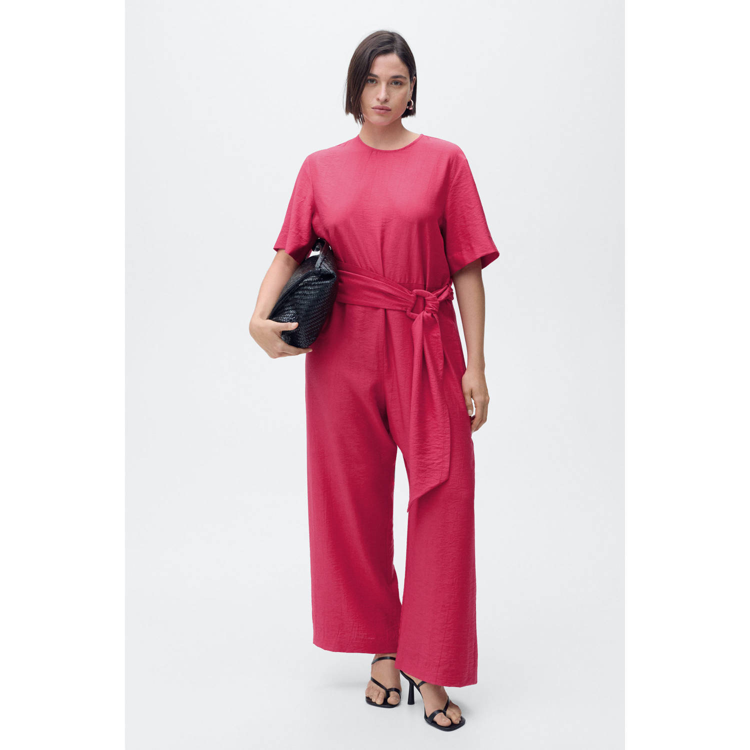 Mango jumpsuit roze