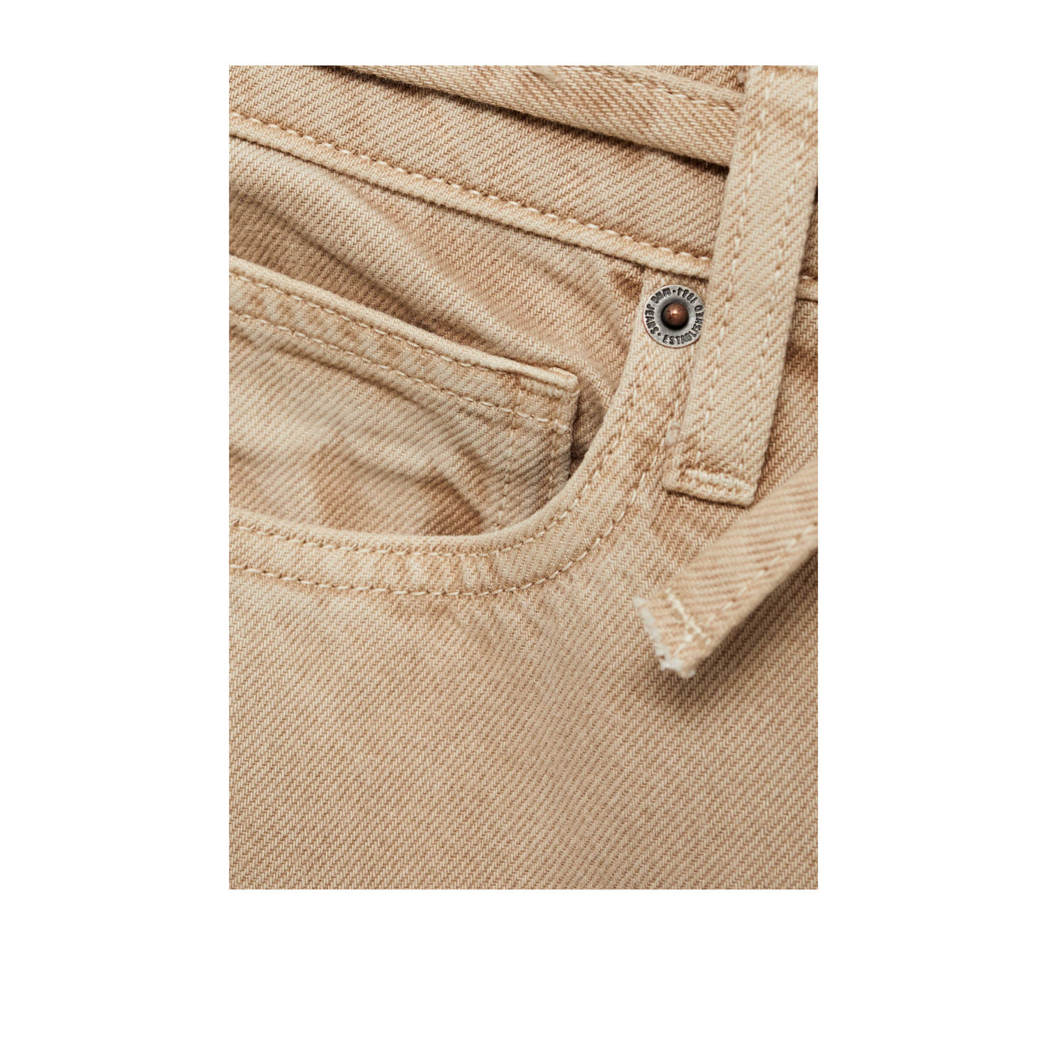 Mango barrel jeans beige