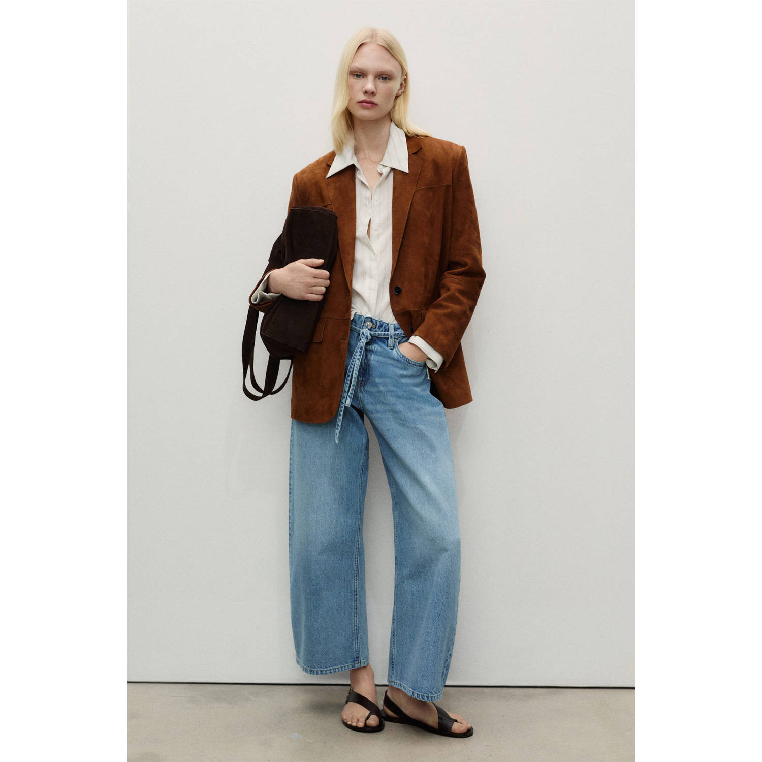 Mango barrel jeans medium blue denim