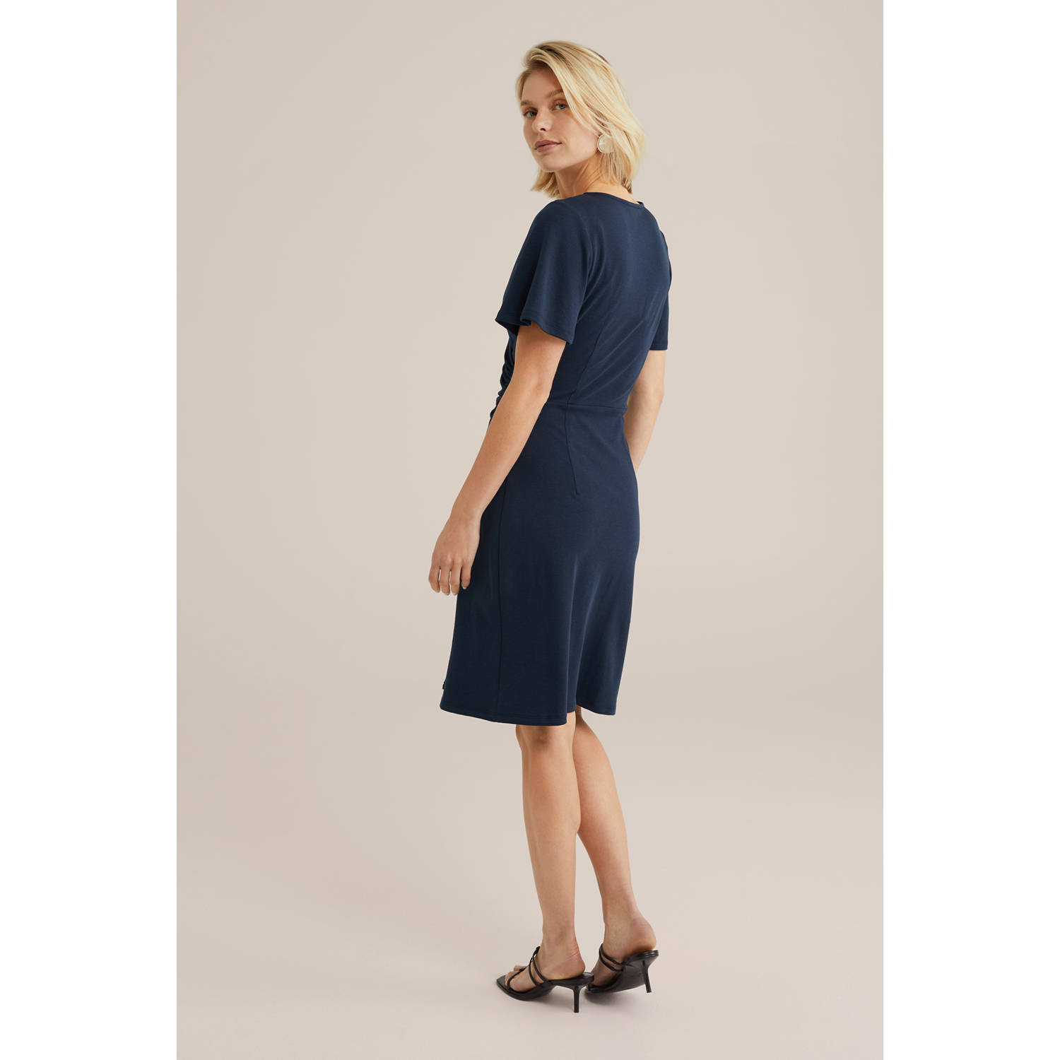 WE Fashion zomerjurk donkerblauw