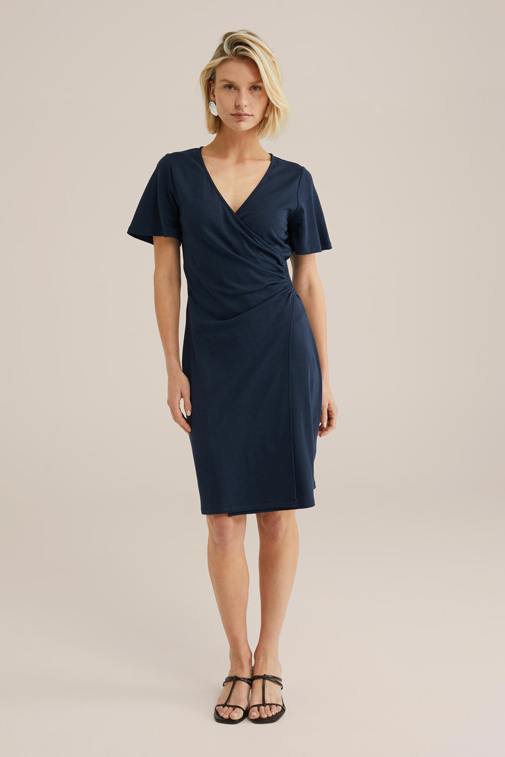 donkerblauwe zomerjurk