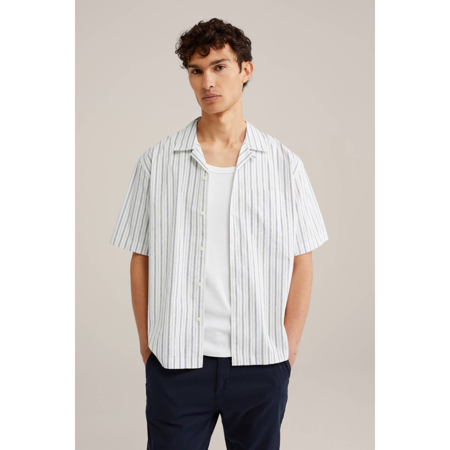 WE Fashion casual overhemd ecru