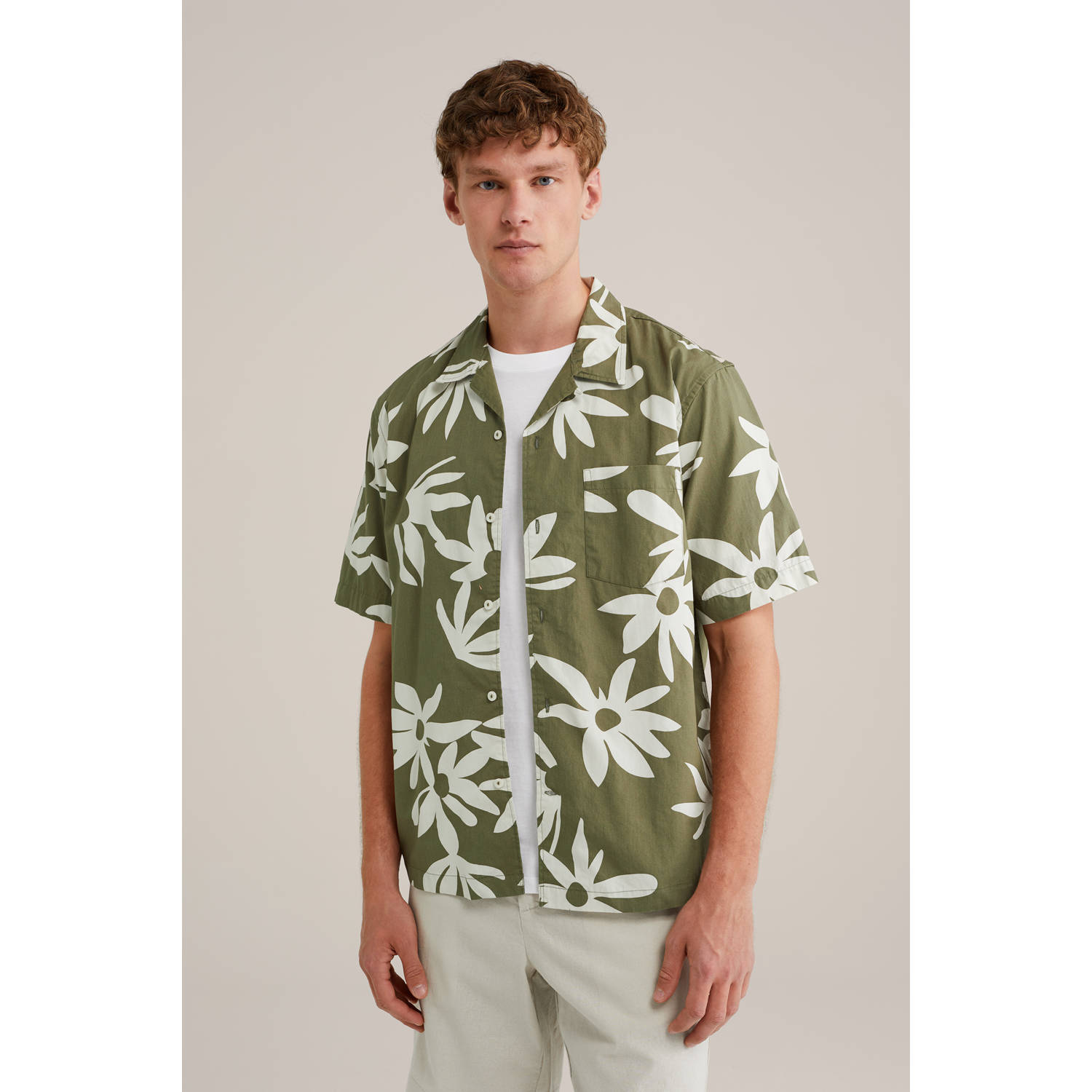 WE Fashion casual overhemd groen