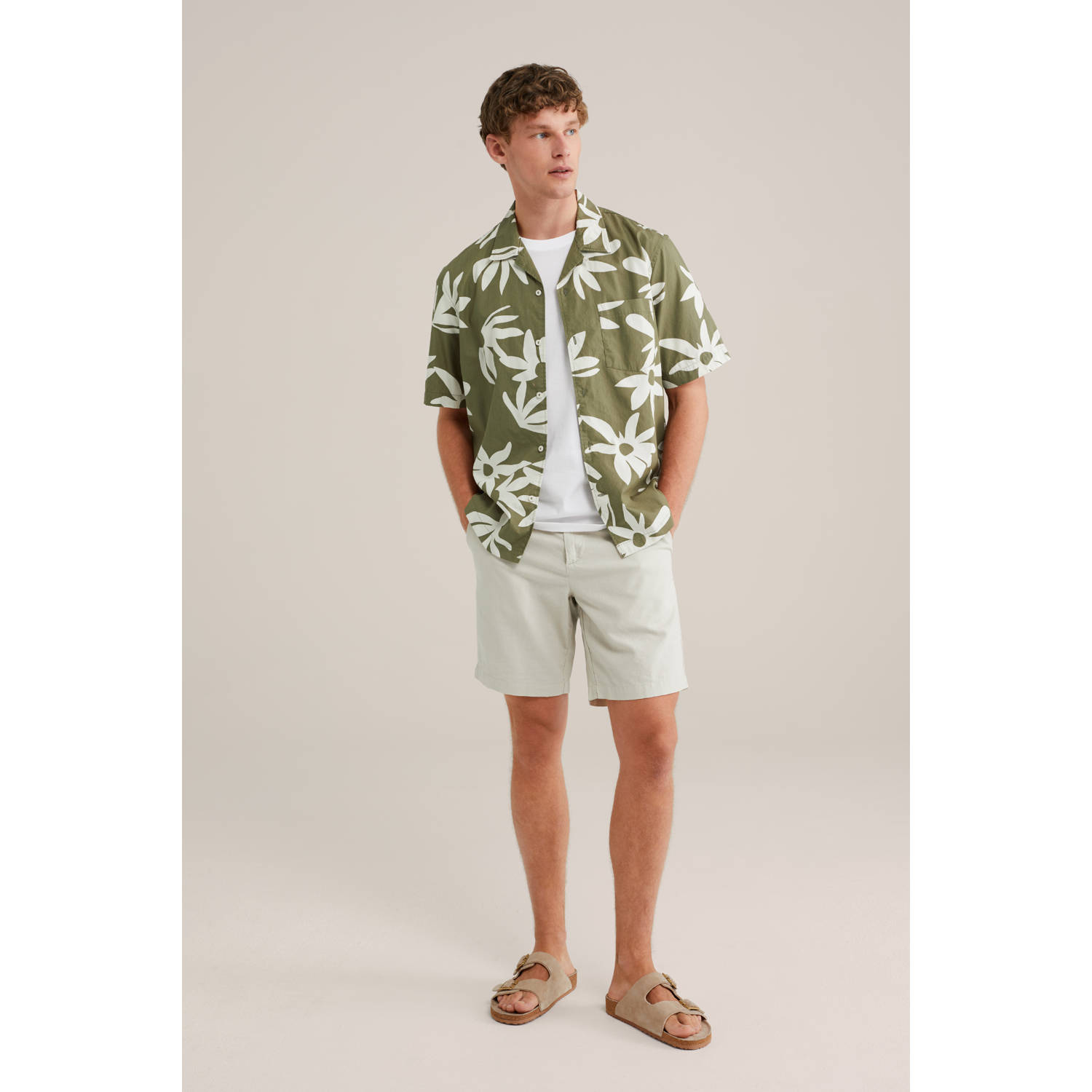 WE Fashion casual overhemd groen