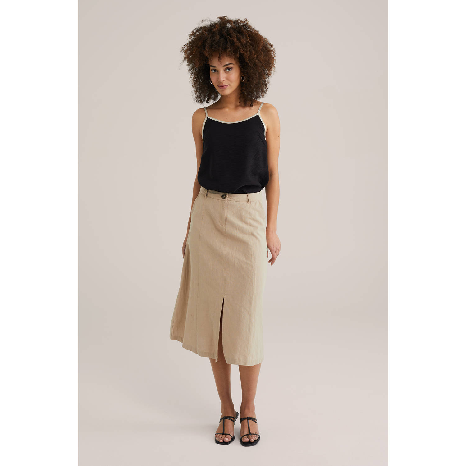 WE Fashion mouwloze top zwart