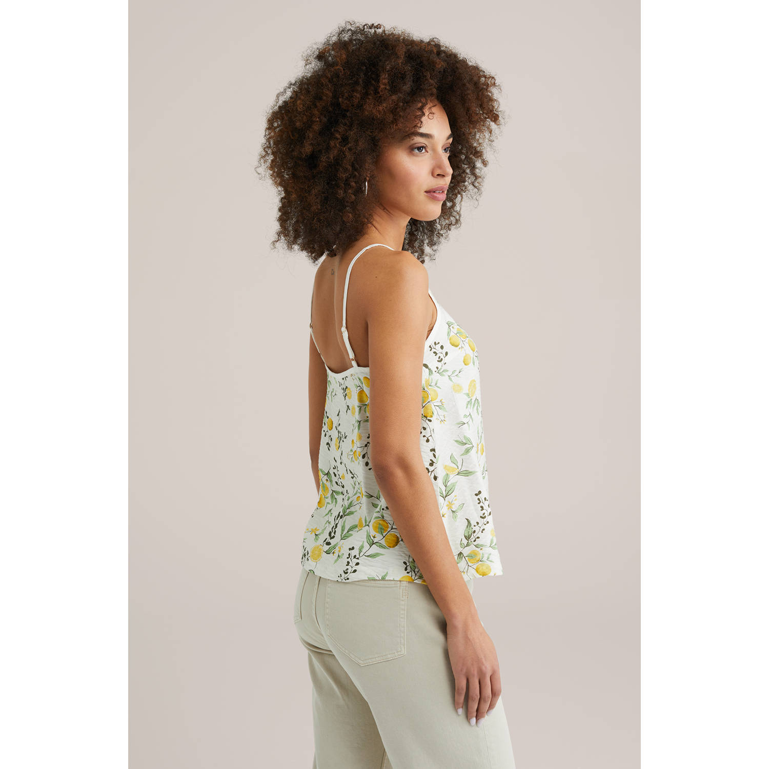 WE Fashion mouwloze top ecru