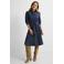 Anytime denim overhemdjurk met naaddetail blauw