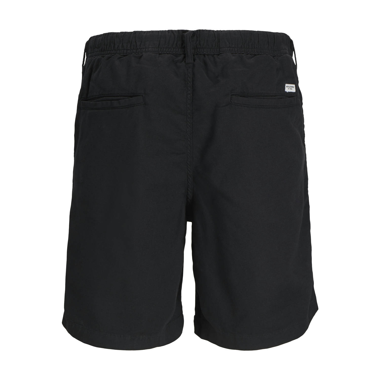 JACK & JONES PANTS STUDIO linnen relaxed casual short zwart