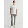 JACK & JONES ESSENTIALS regular polo met ingebreid patroon wit