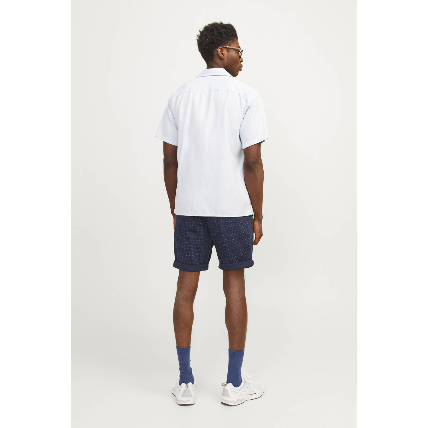JACK & JONES PANTS STUDIO regular chino short JPSTBOWIE donkerblauw