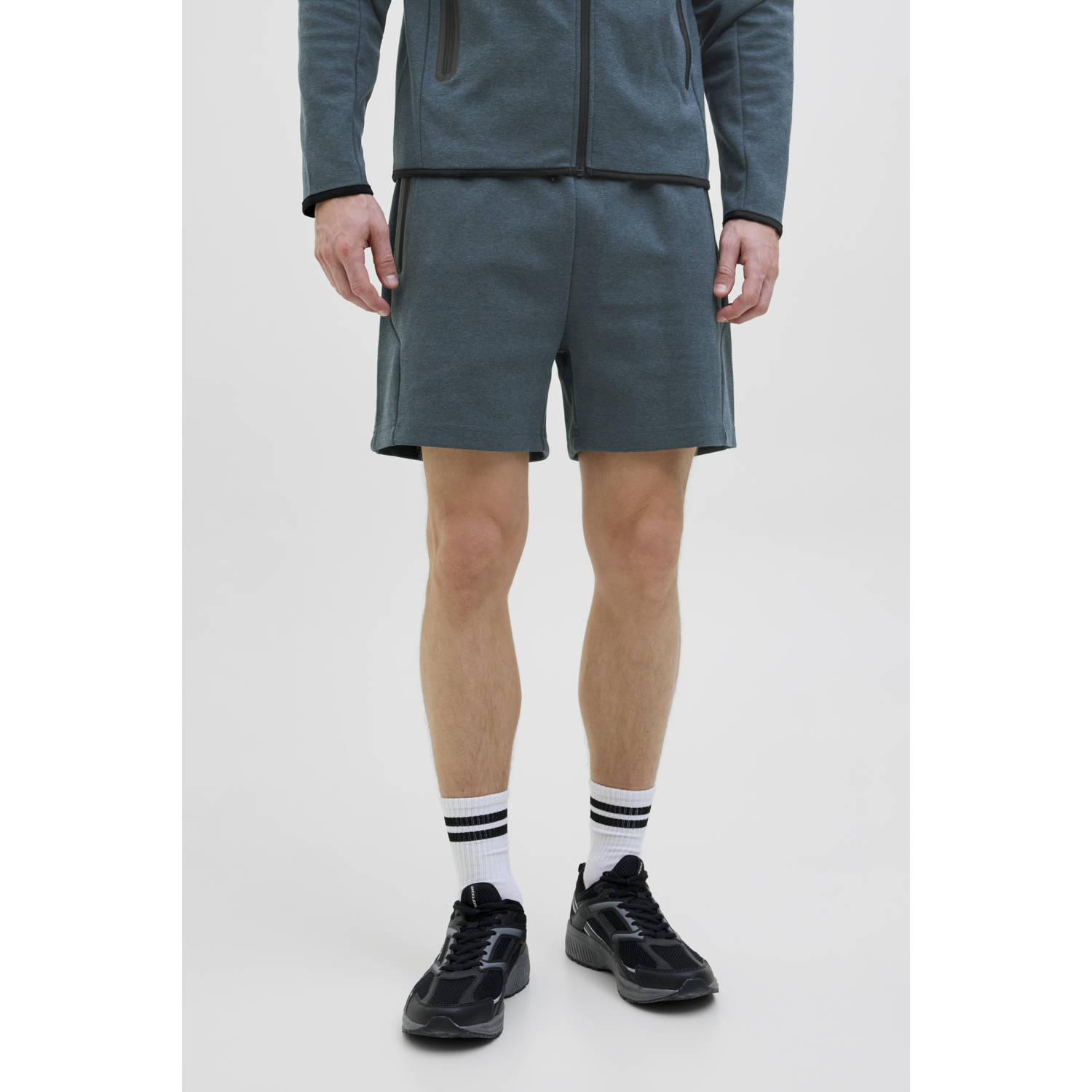 JACK & JONES PANTS STUDIO regular sweatshort donkerblauw