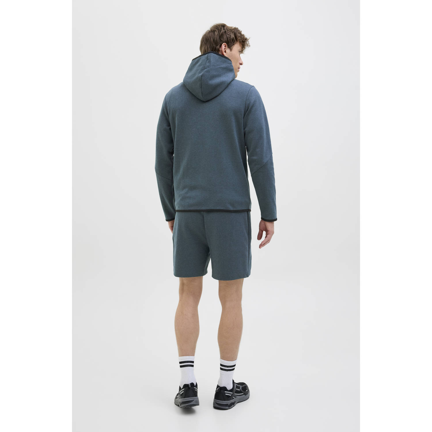 JACK & JONES PANTS STUDIO regular sweatshort donkerblauw