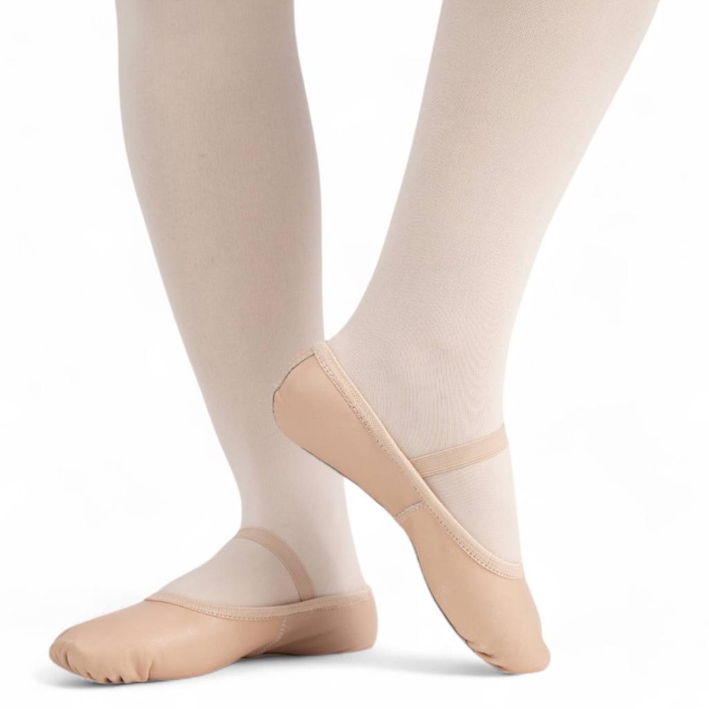 Lichtroze meisjes Papillon Soft stretch balletschoentjes Soft Stretch van leer met elastische inzet