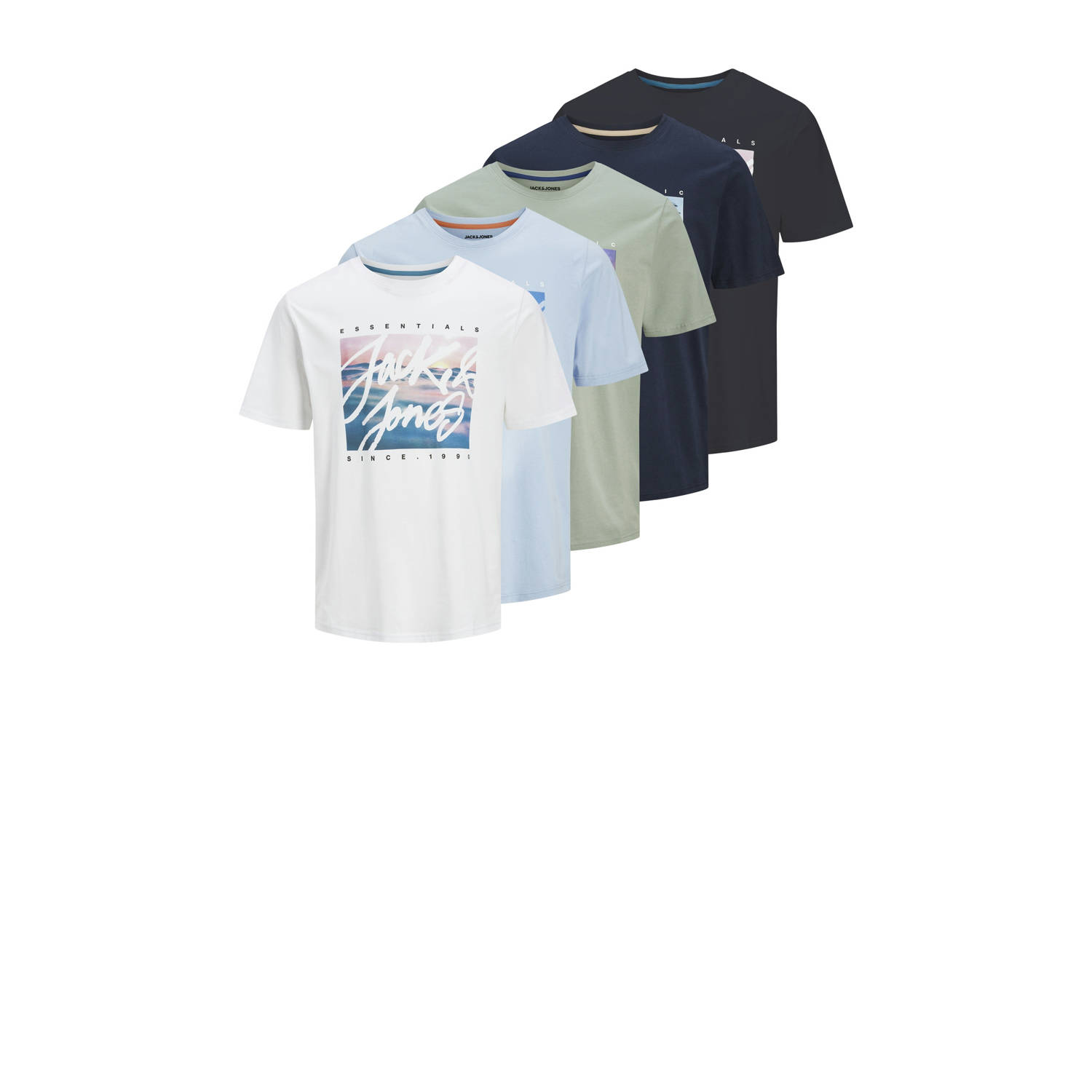 JACK & JONES T-shirt (set van 5)