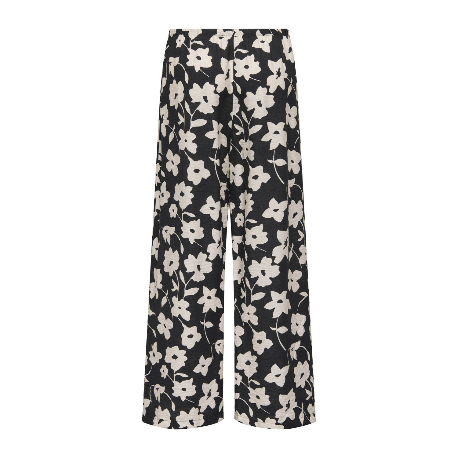 JDY wide leg regular waist casual broek zwart
